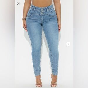 Fashion Nova Light Blue Skinny Jeans